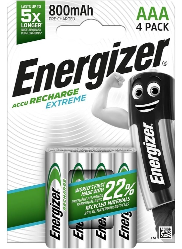 ENERGIZER 4pcs 800 mAh RECHARGEABLE BATTERY - Image 1